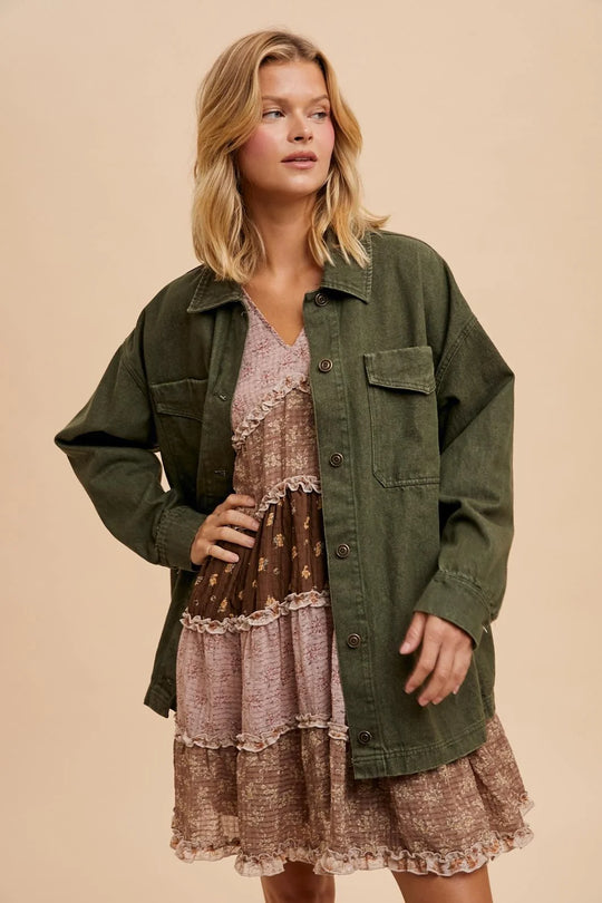 In-Loom Garment washed Utility Jacket