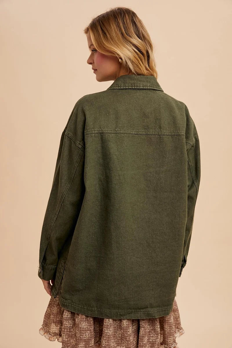 In-Loom Garment washed Utility Jacket