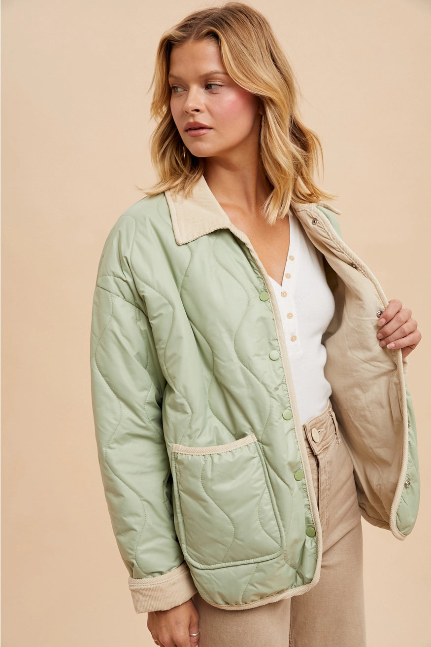 In Loom Reversable Quilted Jacket