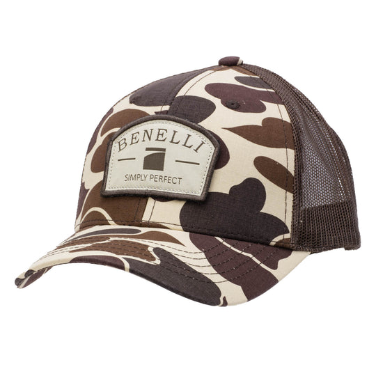 Benelli Logo Patch Hat in Vintage Camo