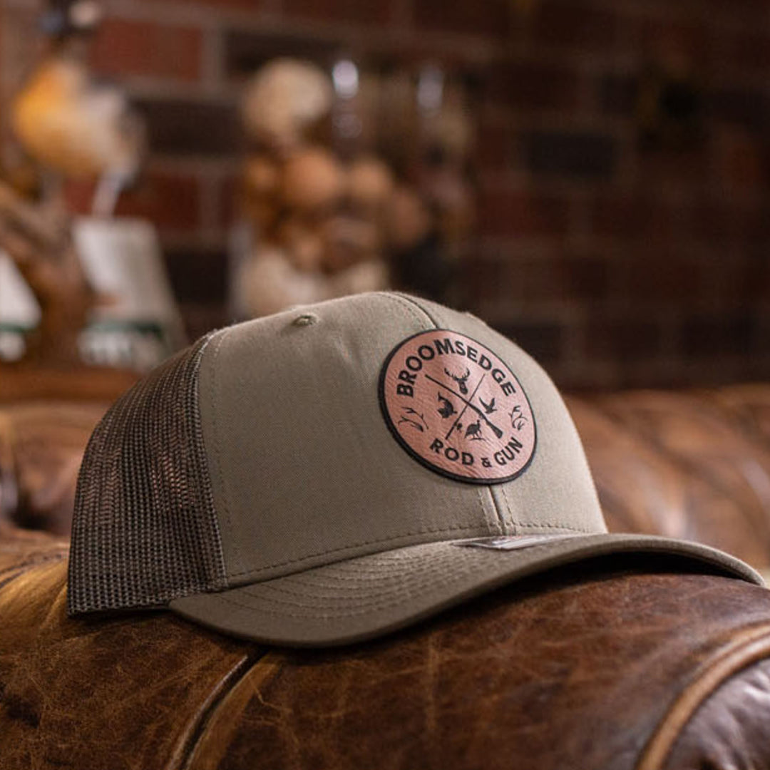 BRG Circle Logo Leather Patch Trucker
