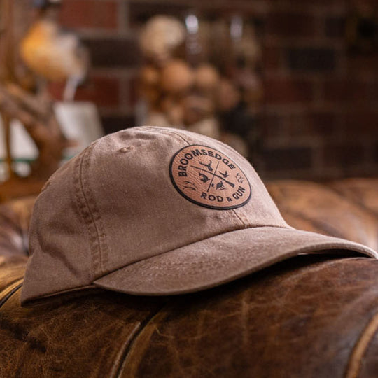 Relaxed BRG Leather Circle Logo Patch Cap