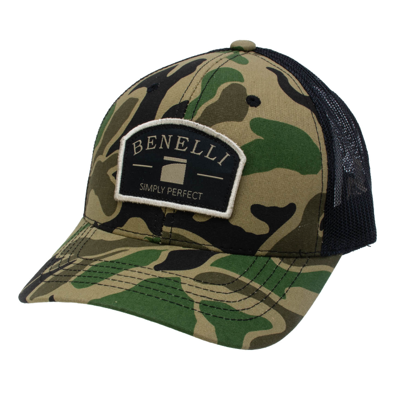 Benelli Logo Patch Hat in Vintage Camo