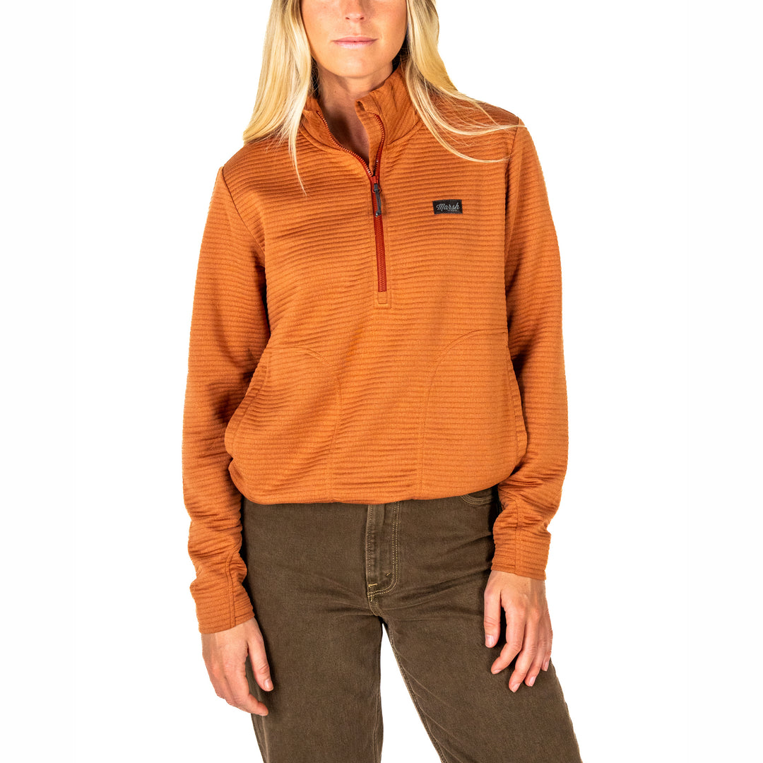 Women's Sullivan Tech 1/4 Zip Fleece in Bombay Brown
