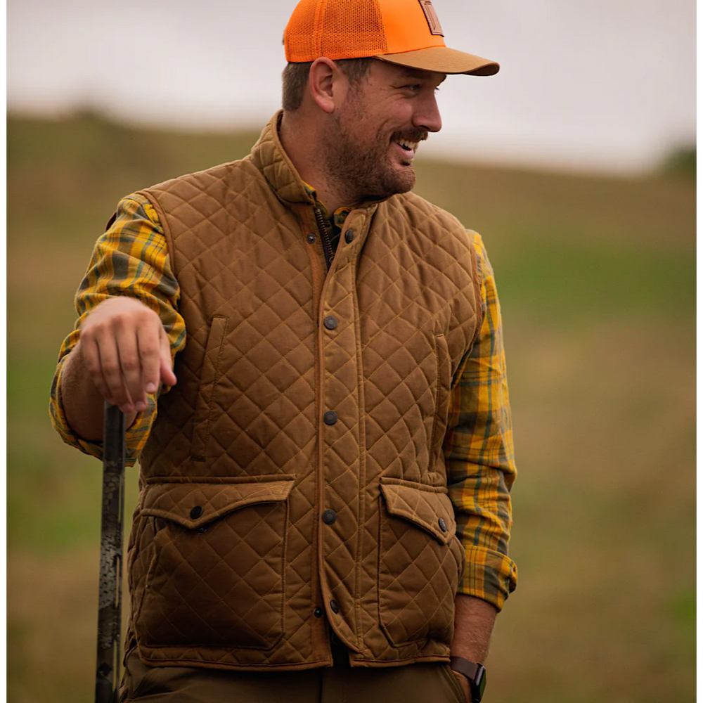 The Whitby Vest in Field Tan by Over Under