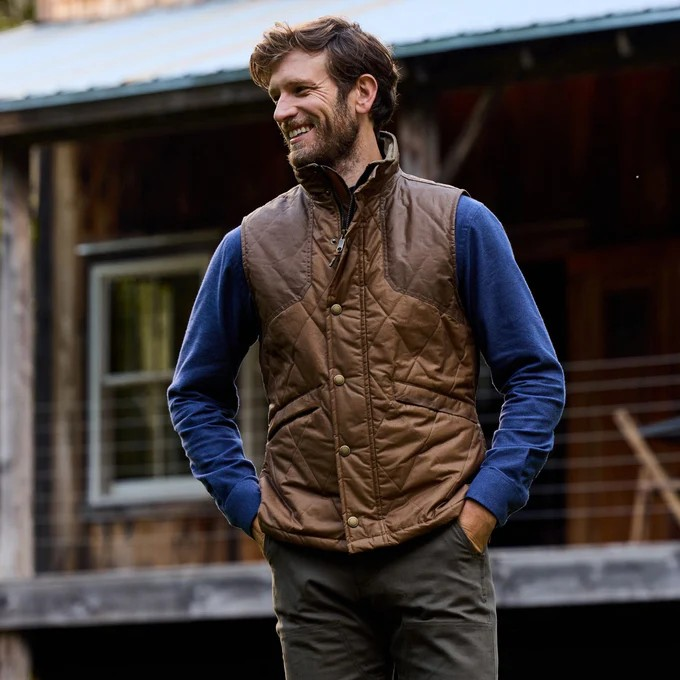 Men's Quilted Paddock Vest by Tom Beckbe